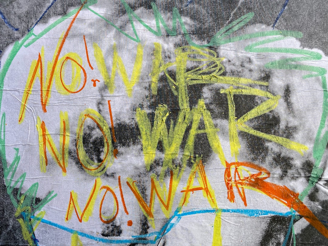 NO WAR - piece of art in the streets of Berlin